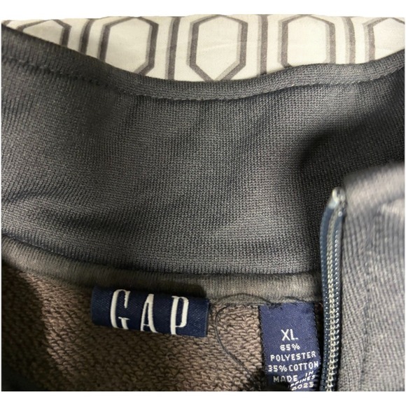 Gap Dark Grey Zip-Up Jacket Men's Size XL Long Sleeve - Picture 2 of 3